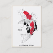 Coole orientalische japanische weiße Tinte Visitenkarte (Rückseite)