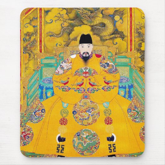 Coole orientalische Klassik chinesischer Holzschni Mousepad (Vorne)