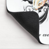 Coole orientalische Koi Karpfen-Schädeltätowierung Mousepad (Ecke)