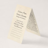 Coole orientalische Legendarin Tinte des alten Chi Visitenkarten (Rückseite)