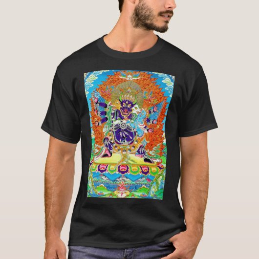 Coole Orientalische Mandala Yamantaka T-Shirt (Vorderseite)