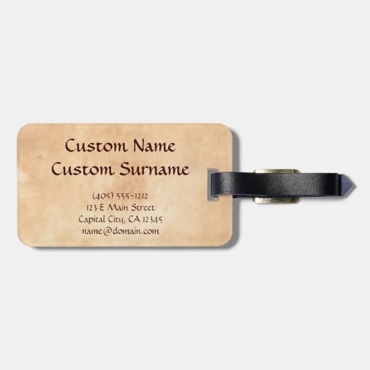 Coole orientalische Morgen Gepäckanhänger (Rückseite horizontal)