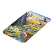 Coole orientalische Namche Bazar Tibet Kunst Magnet (Linke Seite)