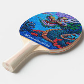 Coole orientalische Ölfarbe Tischtennis Schläger (Vorderseite)