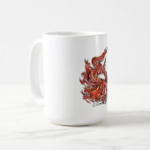 Coole orientalische rote Drache-Tätowierung Kaffeetasse (Vorderseite Links)
