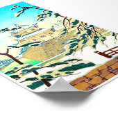 Coole orientalische Schlossszene Poster (Ecke)