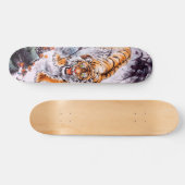 Coole orientalische Sumi-e-tiger Malkunst Skateboard (Horizontal)