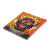 Coole orientalische Thangka Bhairava Tattoo Art Fliese (Seite)