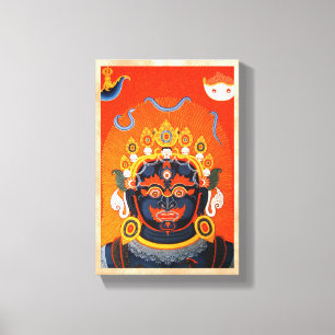 Coole orientalische Thangka Bhairava Tattoo Art Leinwanddruck