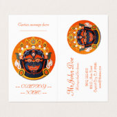 Coole orientalische Thangka Bhairava Tattoo Art Visitenkarten (Außenseite Aufgefaltet)
