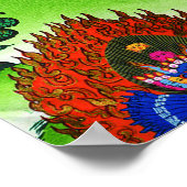 Coole orientalische Thangka Goldene Mutterkunst Poster (Ecke)