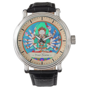 Coole orientalische Thangka Gott Tattookunst Armbanduhr