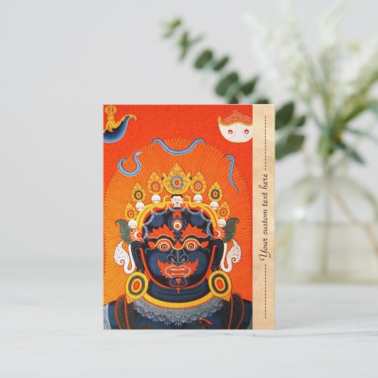 Coole orientalische Thangka Gott Tattookunst Postkarte (Stehend Vorderseite)