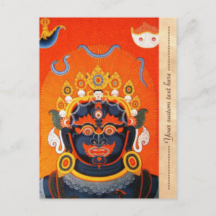 Coole orientalische Thangka Gott Tattookunst Postkarte