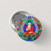 Coole orientalische tibetanische thangka button (Vorne & Hinten)