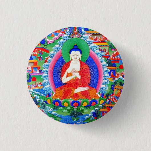 Coole orientalische tibetanische thangka button (Vorderseite)