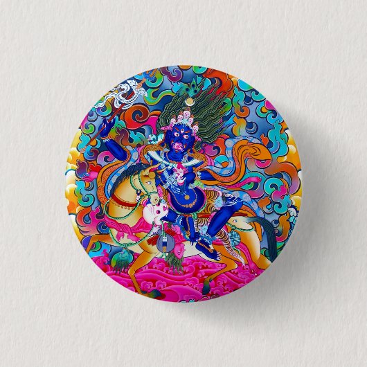Coole orientalische tibetanische thangka button (Vorderseite)