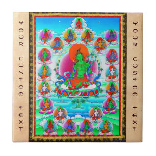Coole orientalische tibetanische thangka fliese