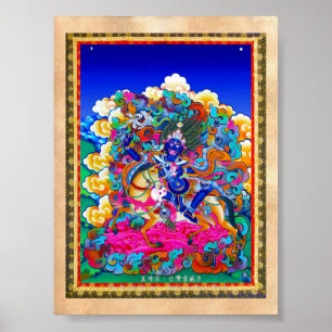Coole orientalische tibetanische thangka poster