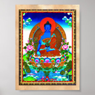 Coole orientalische tibetanische thangka poster