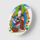 Coole orientalische tibetanische thangka runde wanduhr (Winkel)