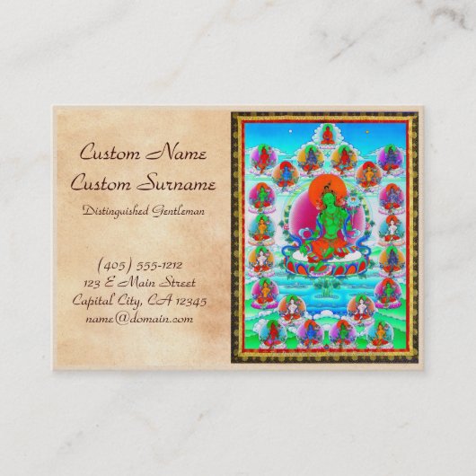 Coole orientalische tibetanische thangka visitenkarte (Vorderseite)
