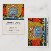 Coole orientalische tibetanische thangka visitenkarte (Vorne/Hinten)