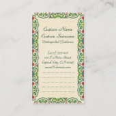 Coole orientalische tibetanische thangka visitenkarte (Rückseite)