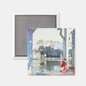 Coole orientalische Yoshida Hiroshi udaipur Palace Magnet (Vorderseite/Rückseite)
