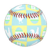 Coole Osterprüfbrett Muster-RasterEggen Baseball (Rückseite)