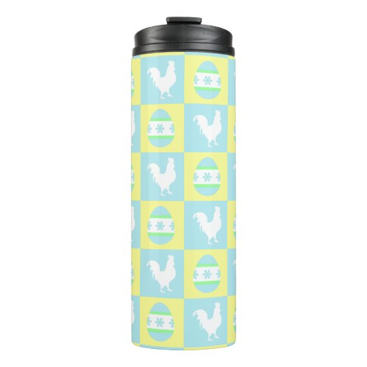 Coole Osterprüfbrett Muster-RasterEggen Thermosbecher (Vorderseite)