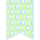 Coole Osterprüfbrett Muster-RasterEggen Wimpelkette (Zweite Fahne)