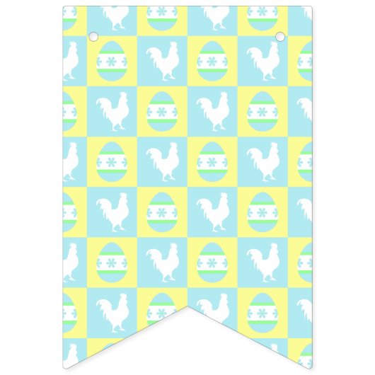 Coole Osterprüfbrett Muster-RasterEggen Wimpelkette (Zweite Fahne)