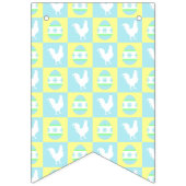 Coole Osterprüfbrett Muster-RasterEggen Wimpelkette (Erste Fahne)