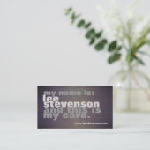 Coole Oversified Bold Typografy Business Card Visitenkarte (Stehend Vorderseite)