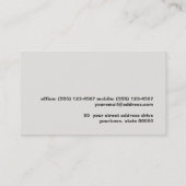 Coole Oversified Bold Typografy Business Card Visitenkarte (Rückseite)
