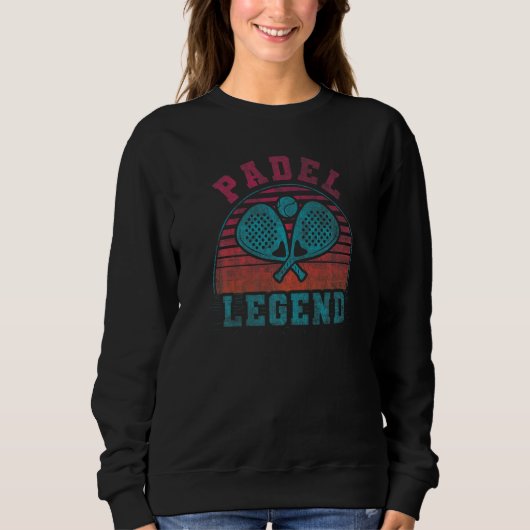 Coole Padel Retro Kreuzungen Padel Legend Sweatshirt (Vorderseite)