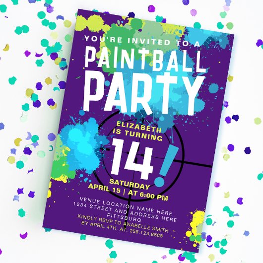 Coole Paintball-Outdoor-Shootmannschaft Einladung