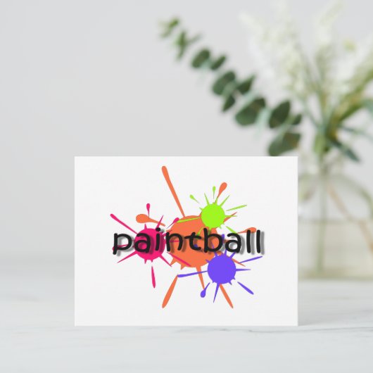 Coole Paintball Postkarte (Stehend Vorderseite)