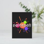 Coole Paintball Postkarte (Stehend Vorderseite)