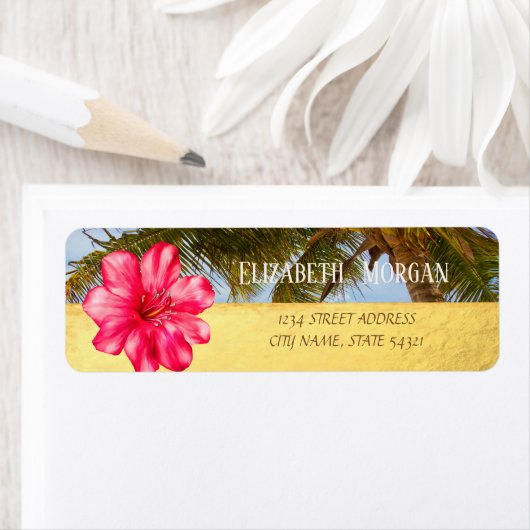 Coole Palme, Hibiskus, Goldadressen (Insitu)