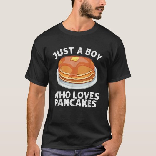 Coole Pancake Art for Boys Men Frühstück Essen Pan T-Shirt (Vorderseite)