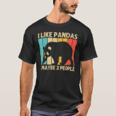 Coole Panda für Männer Frauen Panda Bären Tierzook T-Shirt (Vorderseite)
