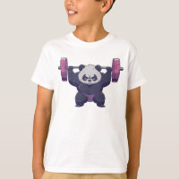 Coole Panda Gewichtheber Wrestling trainieren Kind