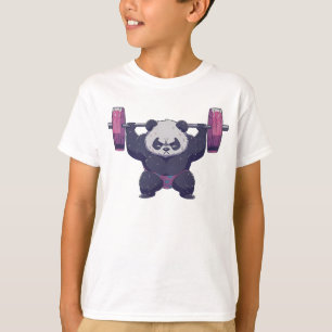 Coole Panda Gewichtheber Wrestling trainieren Kind T-Shirt