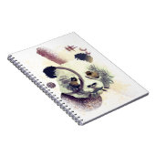 Coole Panda Illustration Art Notizblock (Rechte Seite)