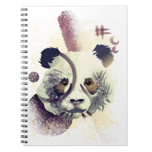 Coole Panda Illustration Art Notizblock