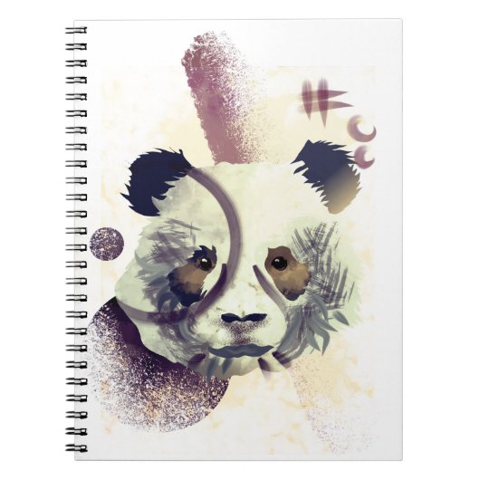 Coole Panda Illustration Art Notizblock (Vorderseite)