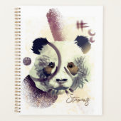 Coole Panda Illustration Art Planer (Vorderseite)