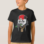 Coole Panda in Sonnenbrille, die Bambus essen T-Shirt (Vorderseite)